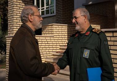لاریجانی به دیدار سرلشکر پاکپور رفت + عکس