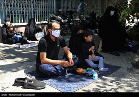 مراسم عزاداری عاشورای حسینی در میدان فلسطین 