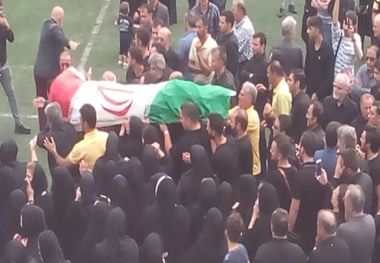 پیکر بازیکن گیلانی تیم ملی فوتبال در رشت تشییع شد