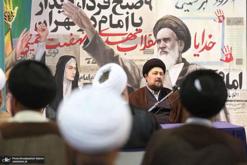 دیدار جمعی از طلاب حوزه علمیه نجف اشرف با سید حسن خمینی‎