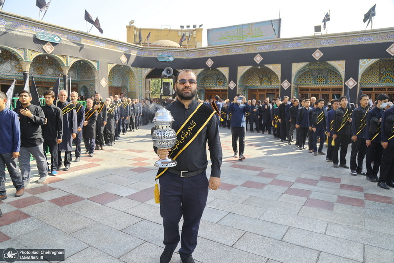 دسته عزاداری خادمین حرم مطهر حضرت معصومه (س) در سالروز شهادت امام رضا (ع)