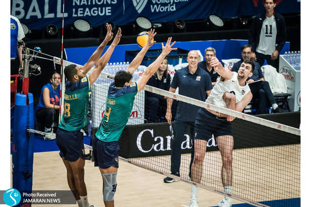 لیگ ملت های والیبال 2023| پیروزی 3 بر یک برزیل مقابل آمریکا