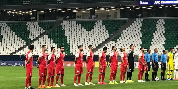 پایان نیمه نخست بازی پرسپولیس- التعاون