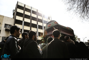 مراسم تشییع و خاکسپاری پیکر مطهر شهید گمنام در حوزه علمیه معیر 