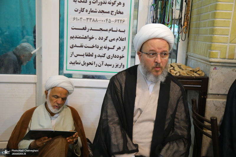 مراسم ترحیم آیت الله العظمی محفوظی (ره) در مسجد رفعت قم
