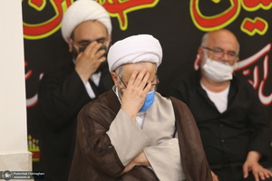 مراسم عزای روز عاشورا در بیت آیت الله العظمی فاضل لنکرانی(ره)