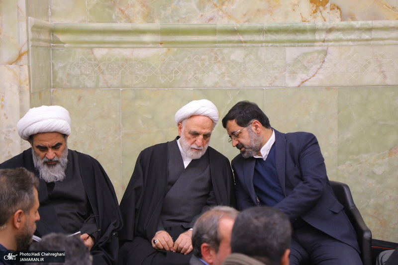 مراسم بزرگداشت شهیدان «علی رازینی» و «محمد مقیسه» در مسجد اعظم قم‎