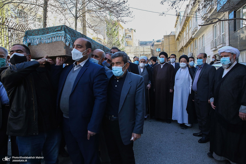 مراسم تشییع همسر آیت الله ری شهری با حضور سید حسن خمینی