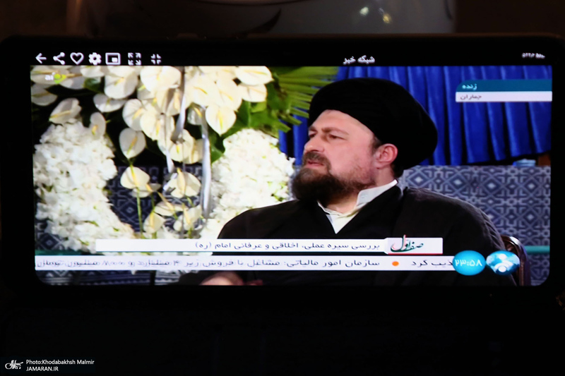 پشت صحنه برنامه تلویزیونی «صف اول» با حضور سید حسن خمینی