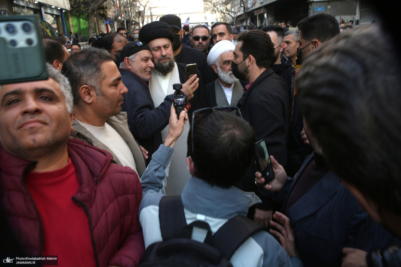 حضور سید حسن خمینی در اجتماع بزرگ مردم تهران