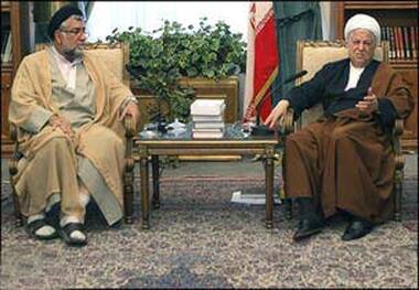 دیدار اعضاءنمایندگی موسسه تنظیم و نشر آثار امام در قم باآیت الله هاشمی رفسنجانی