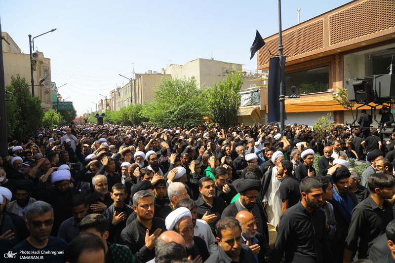 دسته عزاداری شهادت امام عسکری (ع) با حضور آیت‌الله العظمی وحید خراسانی