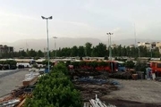 استفاده از دهها دستگاه اتوبوس برای انتقال جمعیت به مصلای تهران و ایجاد ترافیک سنگین در معابر 