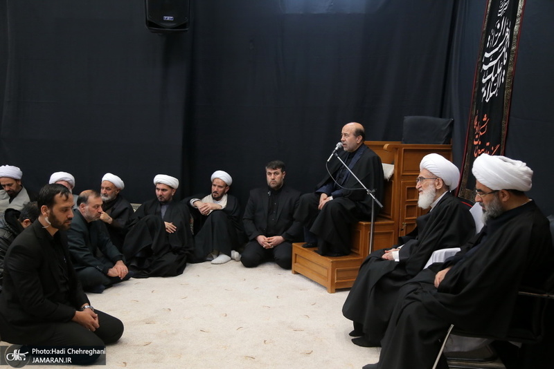 عزاداری در بیوت مراجع عظام تقلید و علما در سالروز شهادت حضرت فاطمه(س)