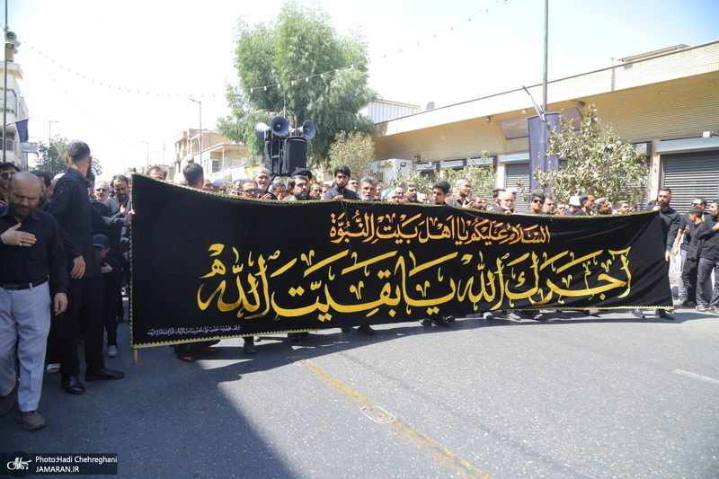 دسته عزاداری شهادت امام عسکری (ع) با حضور آیت‌الله العظمی وحید خراسانی