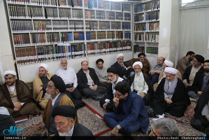 مراسم میلاد حضرت زهرا(س) و امام خمینی(ره) در دفتر آیت الله صانعی