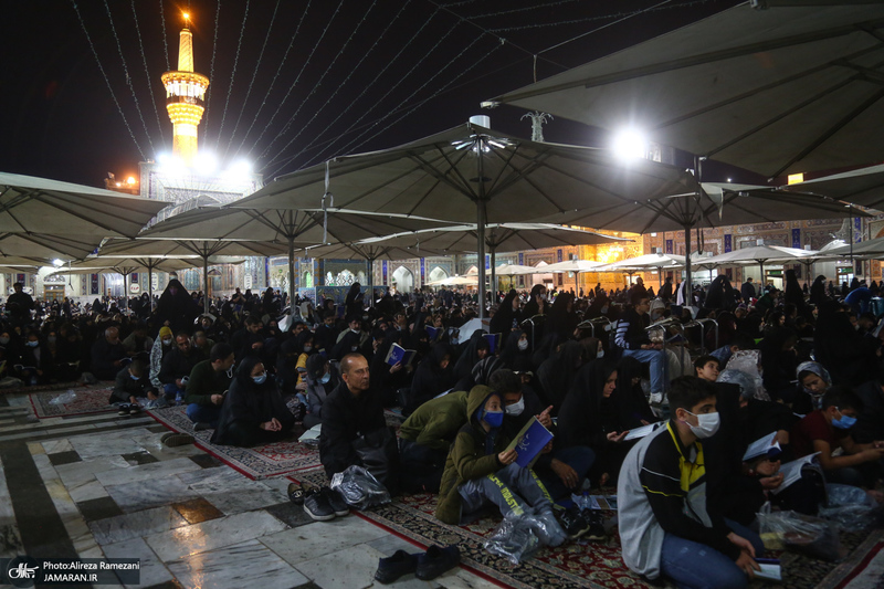 مراسم احیای شب بیست و یکم ماه رمضان در حرم مطهر امام رضا (ع)