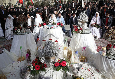 26 زوج دانشجو آغاز زندگی مشترک را جشن گرفتند