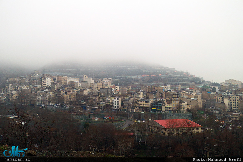 باران و مه صبح امروز تهران 