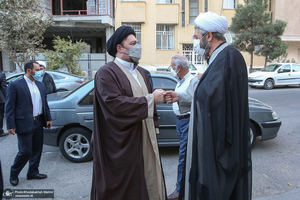 حضور سید حسن خمینی در منزل فرزند علامه حسن زاده آملی‎(ره)