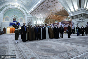 تجدید میثاق رئیس قوه قضائیه و مسئولان عالی قضایی با آرمان‌های امام خمینی(س)