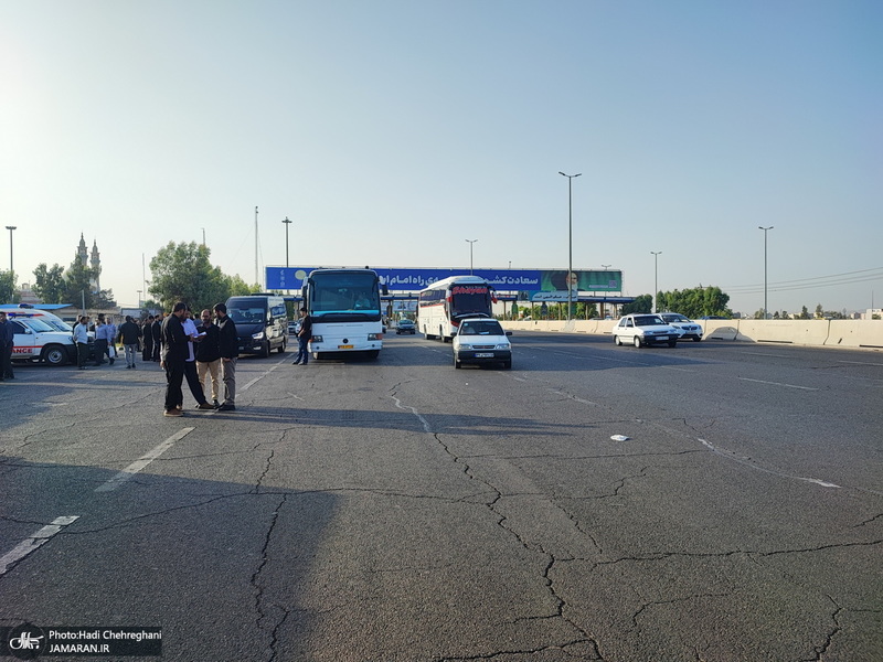 بدرقه کاروان های زائران اعزامی قم به مرقد امام خمینی