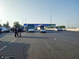 بدرقه کاروان های زائران اعزامی قم به مرقد امام خمینی