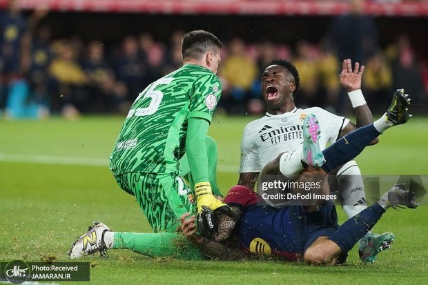 الکلاسیکو| ویدیوی دبل سیو دیدنی شزنی مقابل وینیسیوس