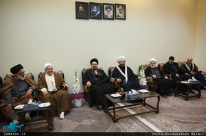 حاشیه دیدار جمعی از میهمانان کنفرانس وحدت اسلامی با سید حسن خمینی