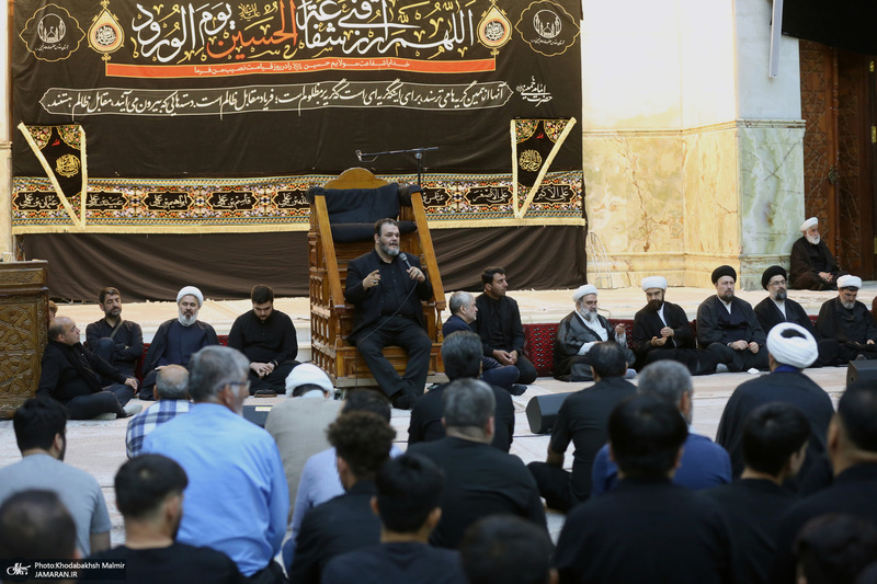 مراسم عزاداری شب تاسوعای حسینی در حرم مطهر امام خمینی (س)