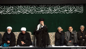 مراسم عزاداری شب عاشورای حسینی با حضور رهبر معظم انقلاب اسلامی