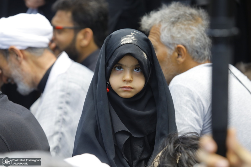 دسته عزاداری روز شهادت امام جعفر صادق (ع) با حضور آیت الله العظمی وحید خراسانی