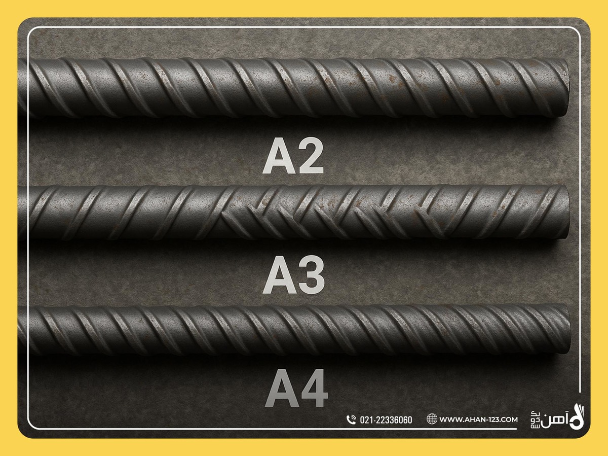 فرق میلگرد A2، A3 و A4 چیست؟ | کدام برای ساختمان‌ سازی بهتر است؟