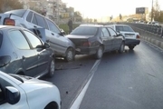 تصادف زنجیره ای 12 خودرو در جاده مشهد - تربت حیدریه