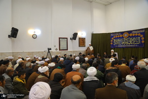 عمامه گذاری طلاب به مناسبت نیمه شعبان