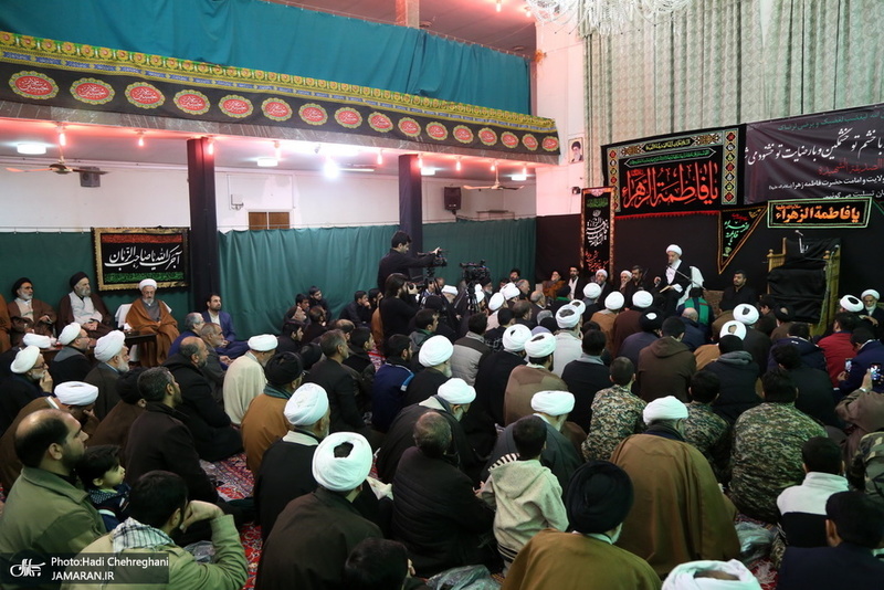 عزاداری در بیوت مراجع عظام تقلید و علما در سالروز شهادت حضرت فاطمه(س)