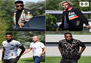 لباس های عجیب بازیکنان تیم ملی فرانسه سوژه شد+ عکس