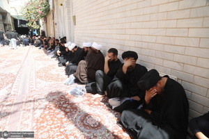 دسته عزاداری شهادت امام عسکری (ع) با حضور آیت‌الله العظمی وحید خراسانی