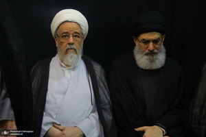 مراسم چهلمین روز تدفین رهبر شهید در دفتر آیت الله العظمی سیستانی در قم