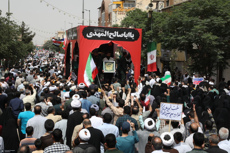 جمعه خشم و نصر و تشییع پنج شهید حمله رژیم صهیونیستی در قم