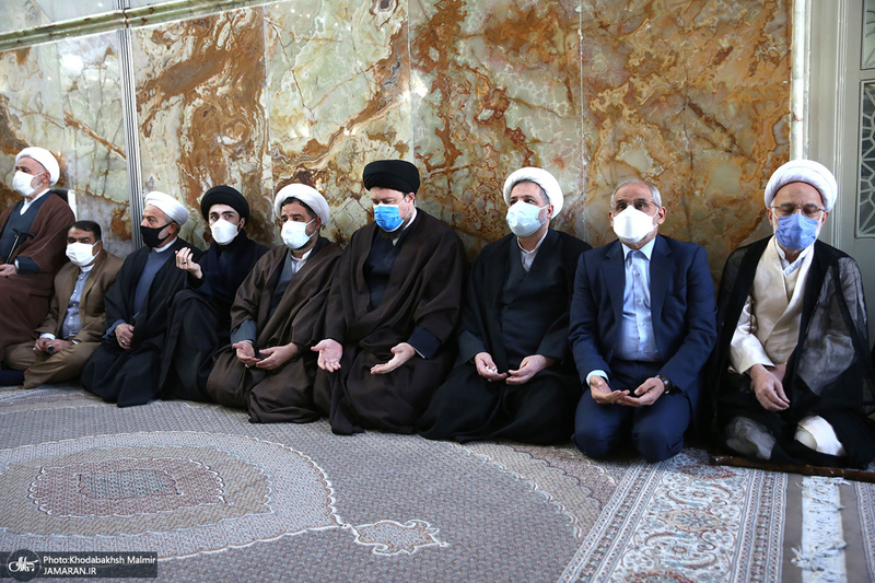 مراسم تشییع و خاکسپاری آیت الله جلالی خمینی(ره) در حرم امام خمینی(س)