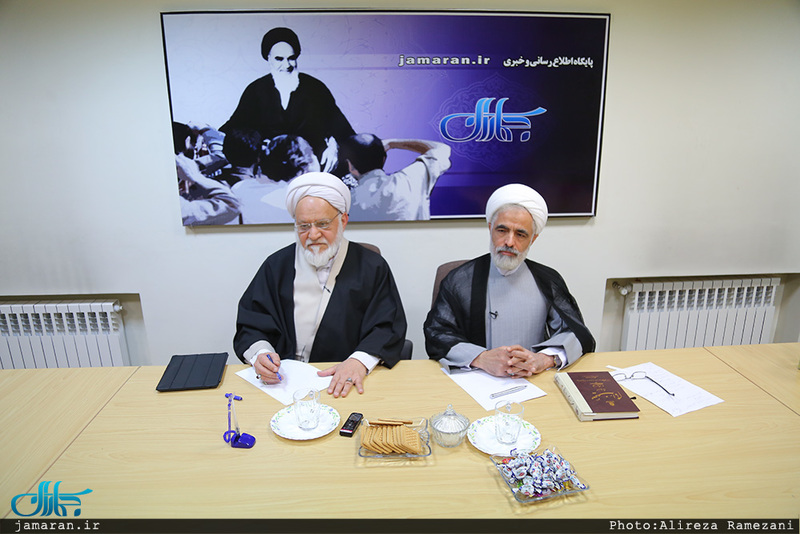 حضور حجج اسلام و المسلمین انصاری و مصباحی مقدم در جماران