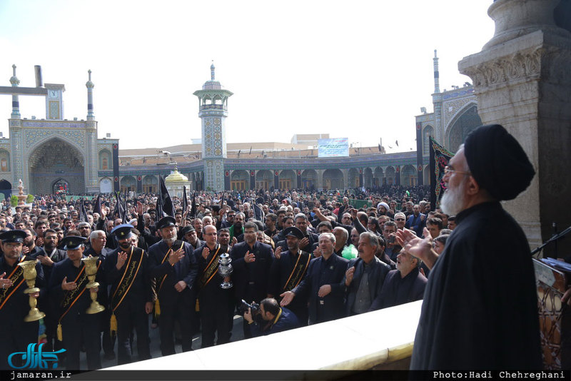 دسته عزاداری خادمان حرم حضرت معصومه ( س) در روز شهادت امام رضا (ع)