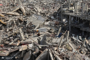 تصاویر هوایی از  ویرانی‌ها و خسارت‌ها در غزه پس از آتش‌بس