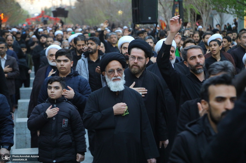 دسته عزاداری شهادت حضرت علی (ع) با حضور آیت‌الله العظمی وحید خراسانی