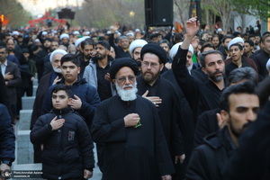 دسته عزاداری شهادت حضرت علی (ع) با حضور آیت‌الله العظمی وحید خراسانی