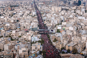 تصاویر هوایی از مراسم تشییع پیکر مطهر رهبر شهید انقلاب در تهران