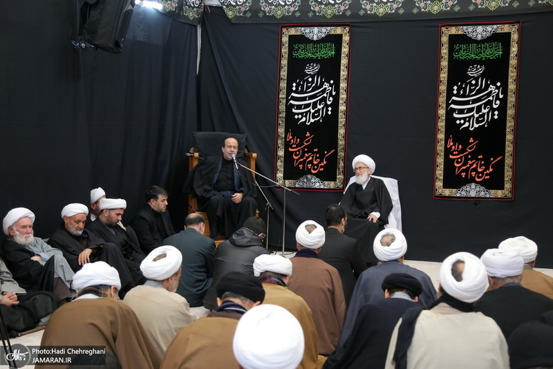 عزاداری در بیوت مراجع عظام تقلید و علما در سالروز شهادت حضرت فاطمه(س)
