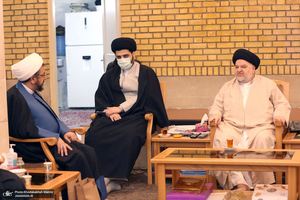 دیدار سرپرست موسسه تنظیم و نشر آثار امام خمینی(ره) با نماینده آیت الله العظمی سیستانی در قم / شهرستانی