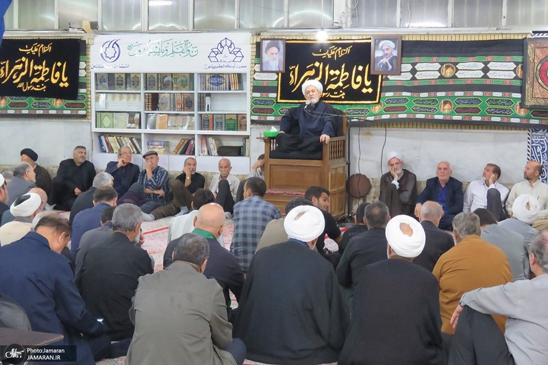 مراسم عزاداري ایام فاطمیه در دفتر آیت الله العظمی صانعی (ره)